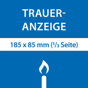 Traueranzeige 185 x 85