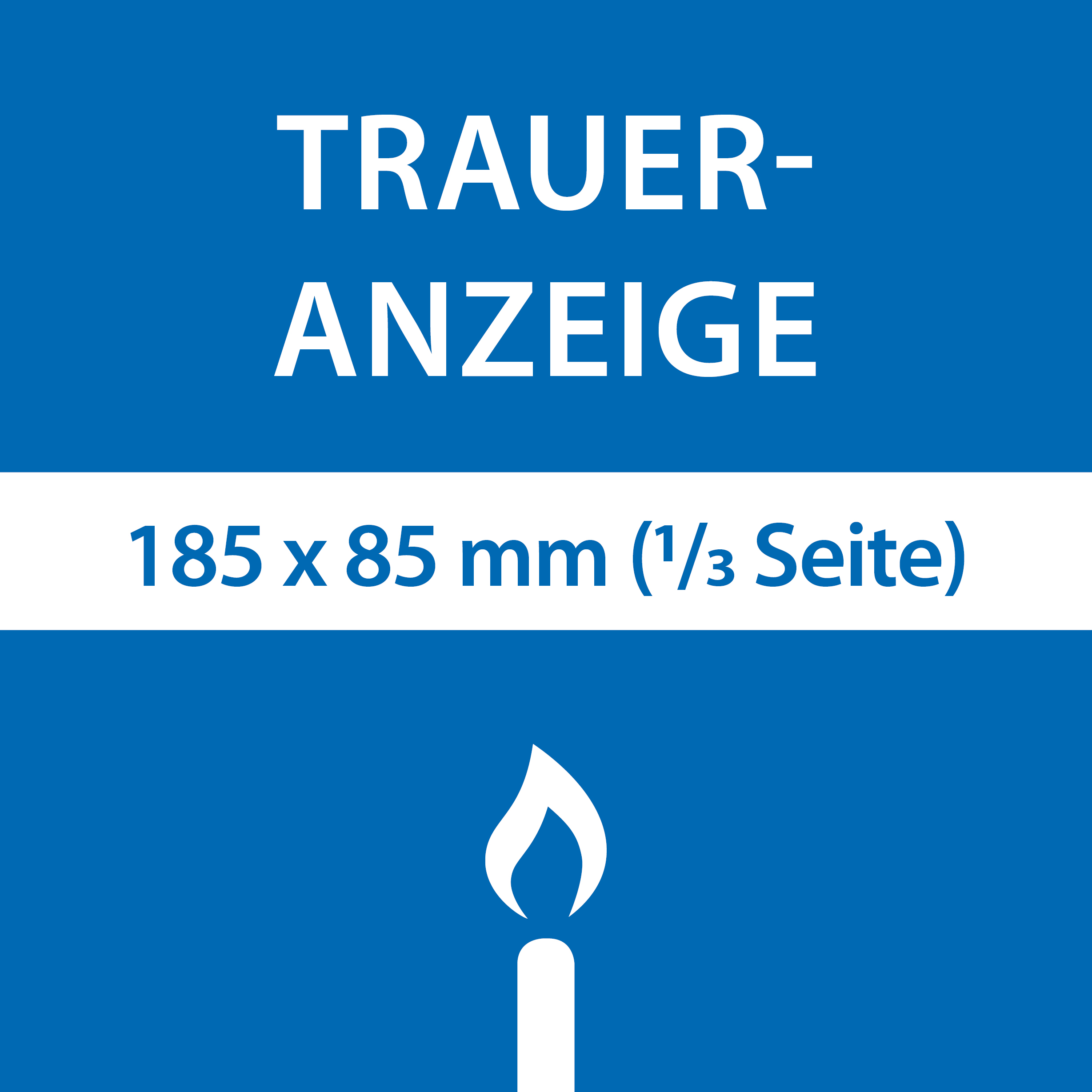 Traueranzeige 185 x 85